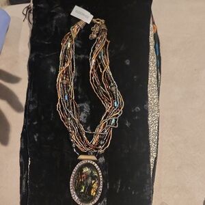 Chico's Multistrand Necklace with Vibrant Pendant